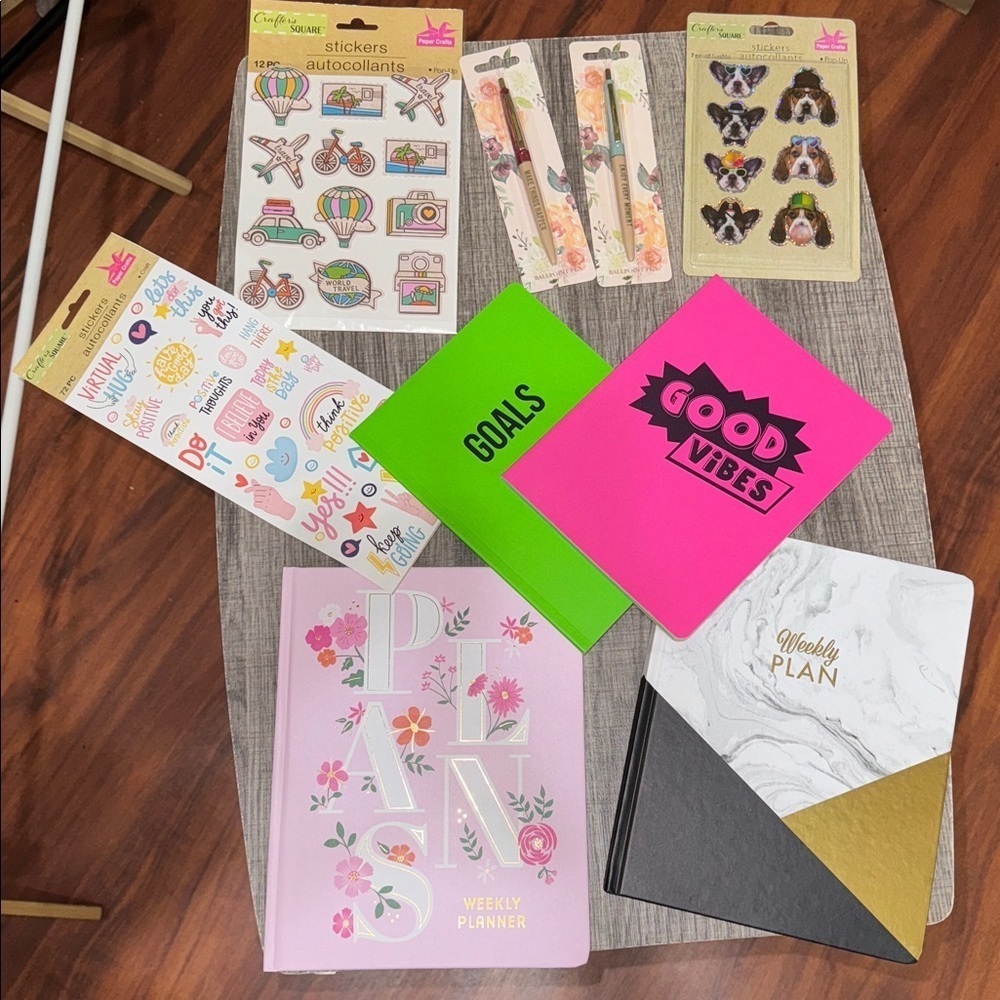 Planner Journal Set Stickers Pens Bundle Gift Set Cute Stationery